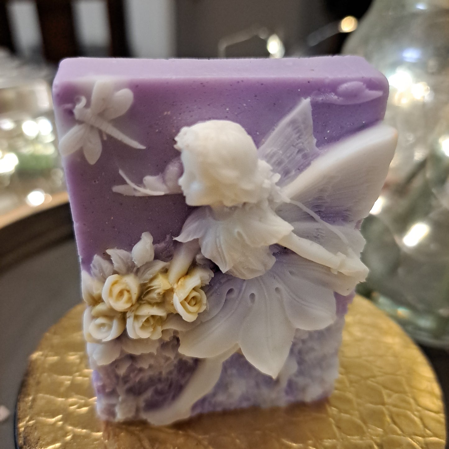 Fairy garden soap purple & white