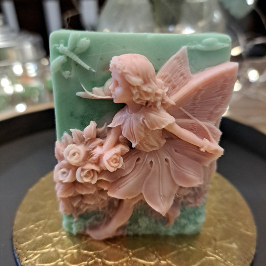 Fairy garden soap pink & green