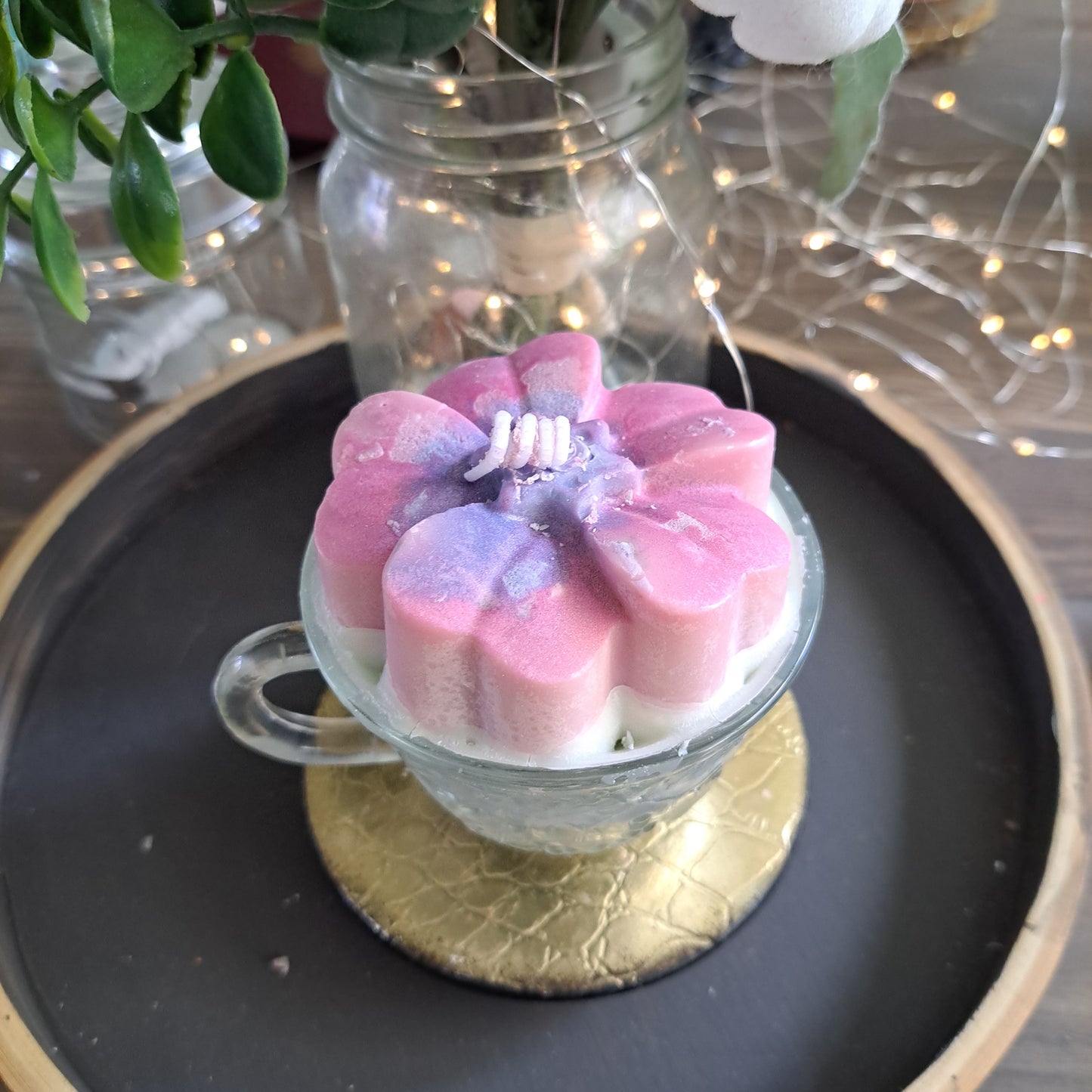 Tea flower candle