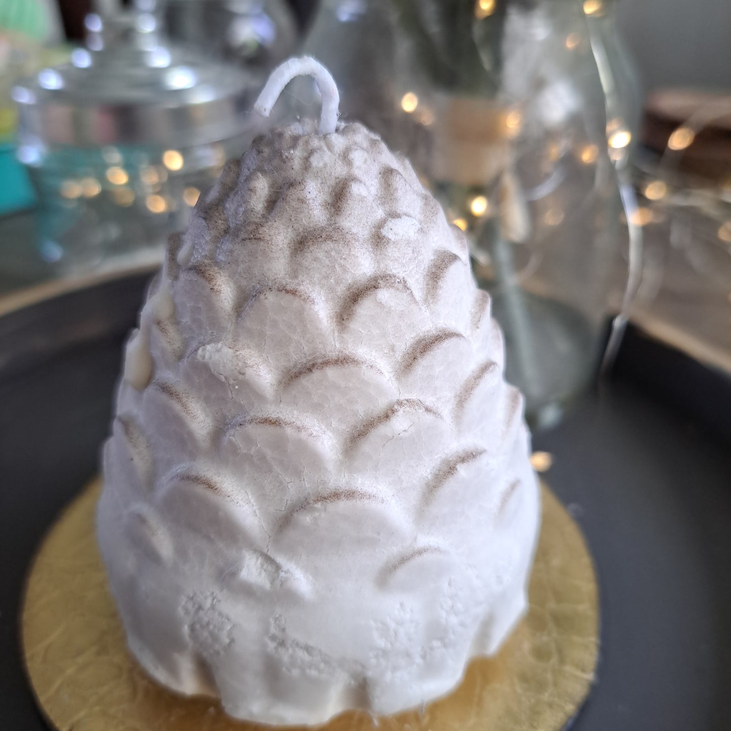 Pine cone candle