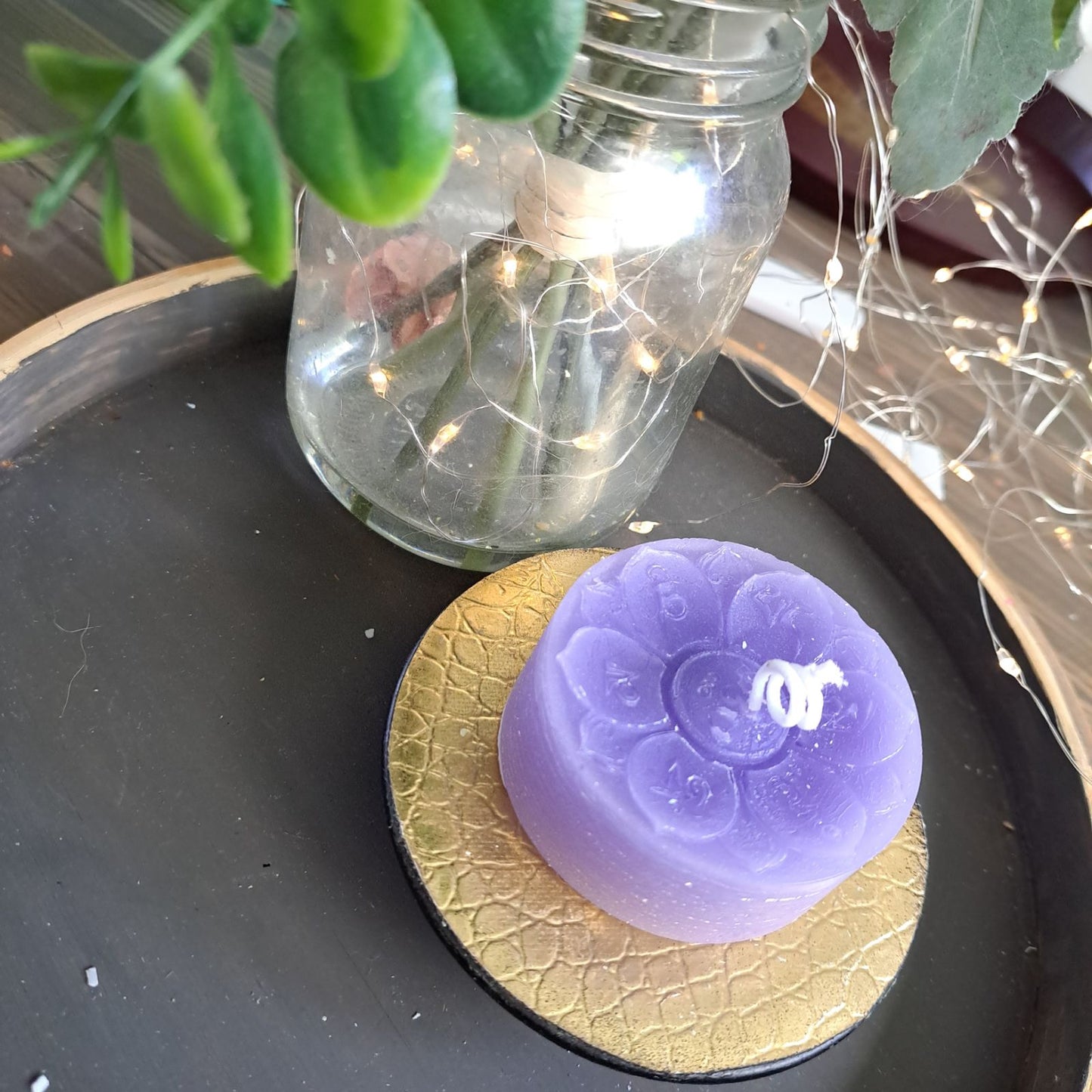 Chakra soy candle purple