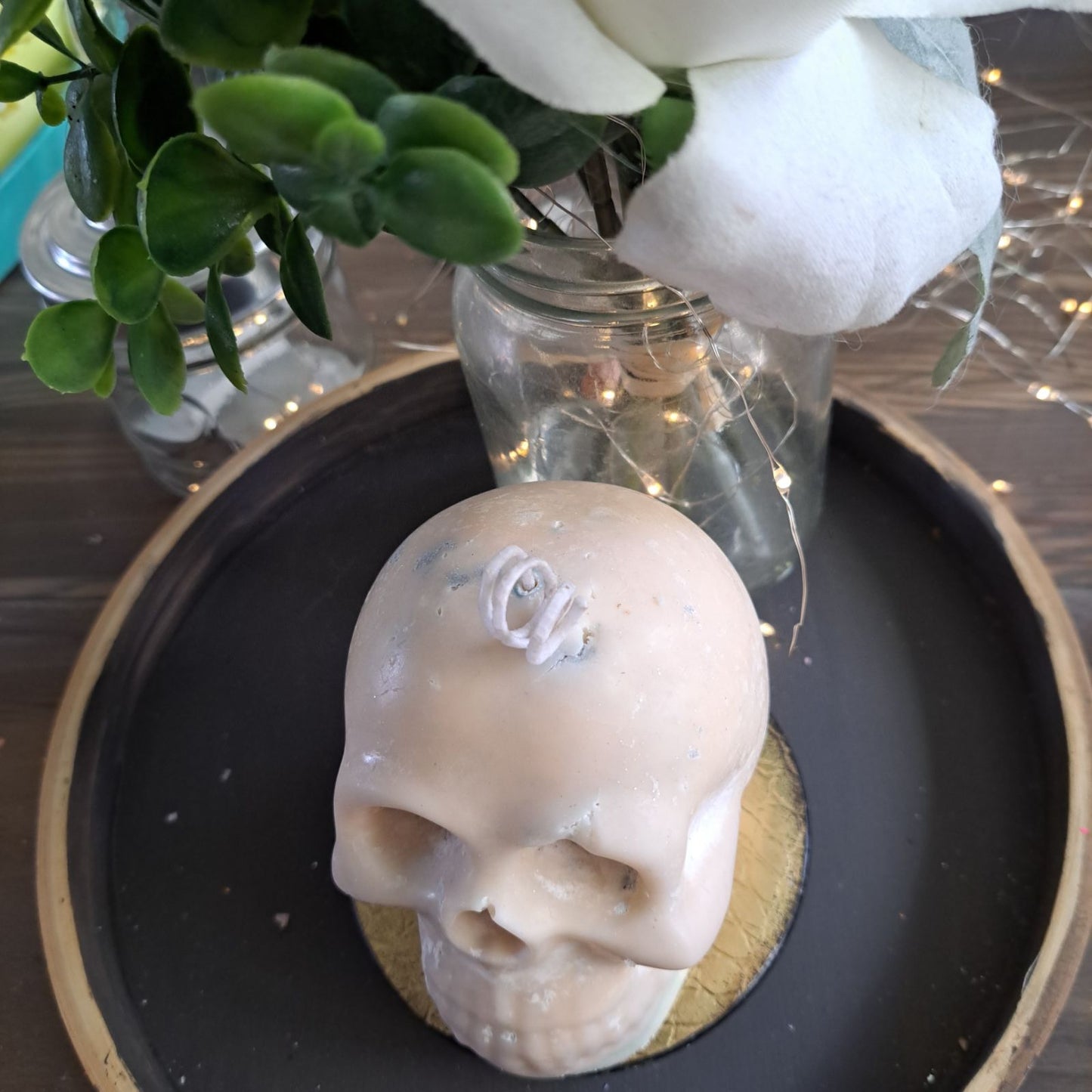 Skull candle soy candle