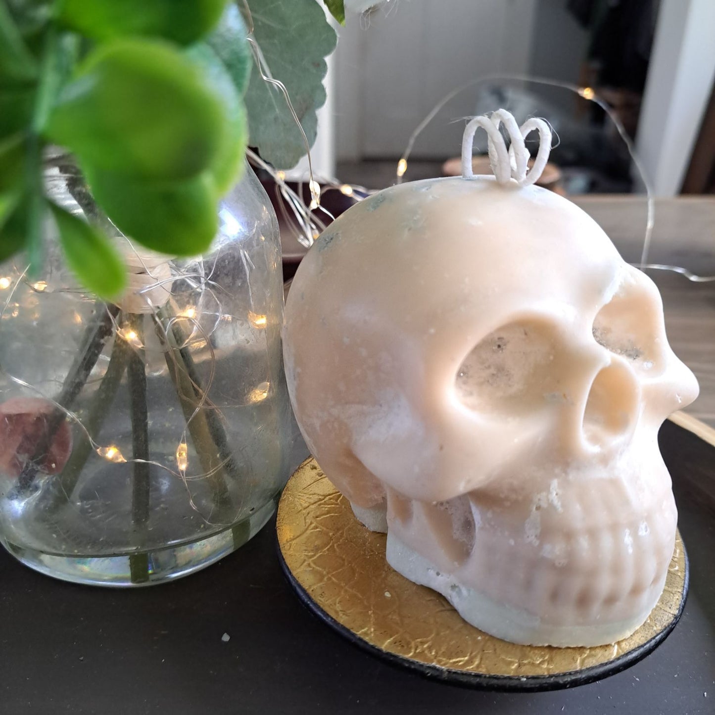 Skull candle soy candle